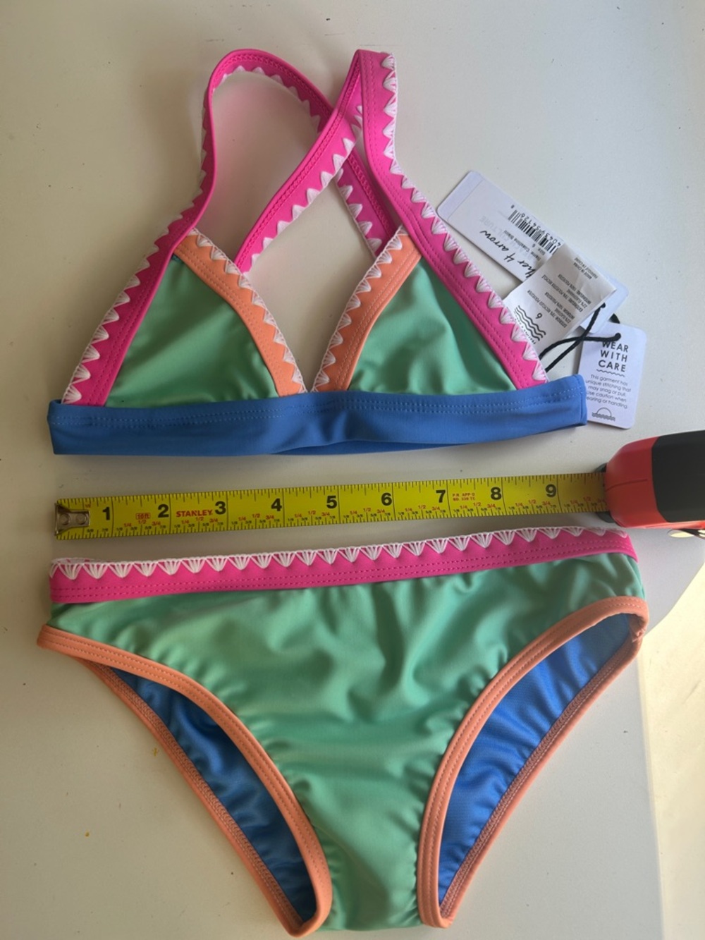 Girls Feather 4 Arrow Coastline Bikini - Flora Green (size 6)